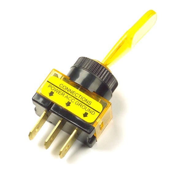 Toggle Switch On / Off Position, Blade Terminal, 20 Amp, YELLOW COLOR Replaces # 82-1906