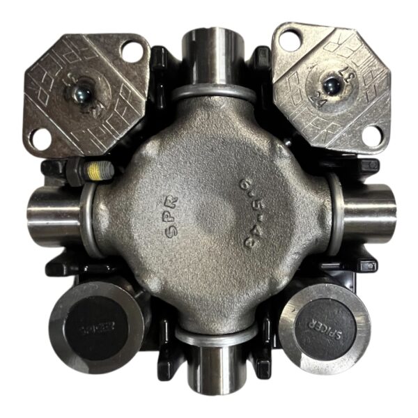 Universal Joint, Half Round Style for MACK  Replaces # 2104-5676XI-AFT (w/ Lockstraps) (7.547in x 7.547in) SPICER (Purple) - Image 6