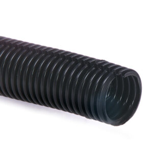 Split Flex Convoluted Tubing, 3/8'', Length 8', BLACK Replaces # 83-7000