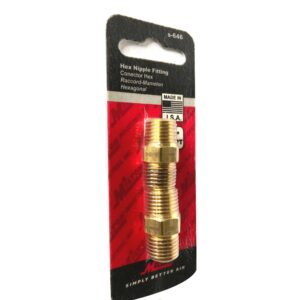 Nipple Connector Hex 1/4in NPT x 1/4in NPT (2 Unit Pakage) Replaces # S646