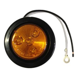 Light Clearance/Marker Round AMBER/CLEAR 2in 4 LED (12 Volts) (Includes Light, Grommet and Plug) Replaces # F235168