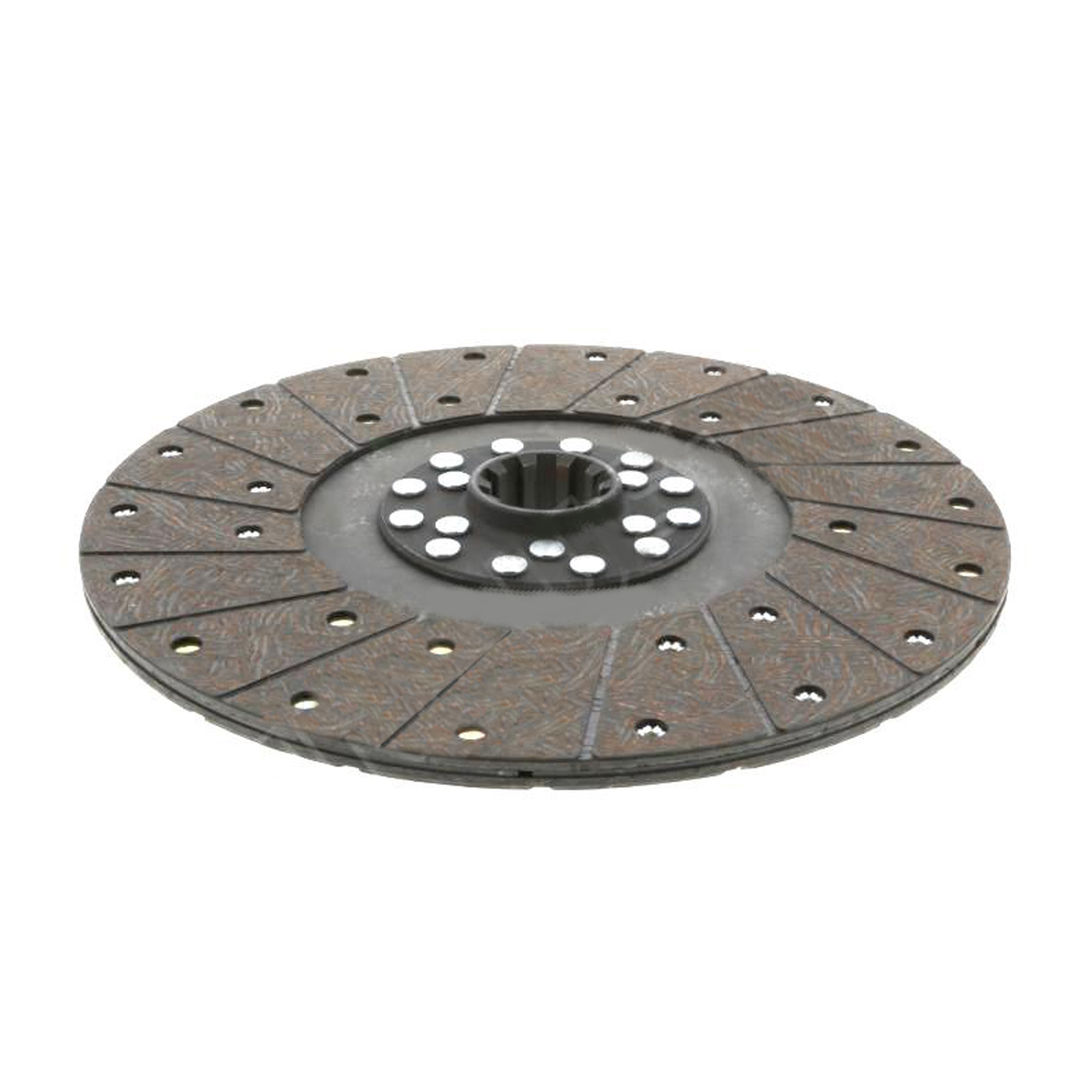 Clutch Disc Front Position; for MACK Replaces # 2104-128310 14in Diameter; Rigid Hub Type; Organic Facing Type; 2in x 10 Spline